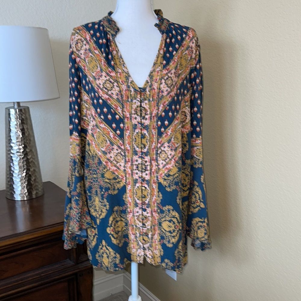 COPY - Free People Magic Mystery Bell Sleeve Tunic Top BOHO XS - Picture 4 of 6